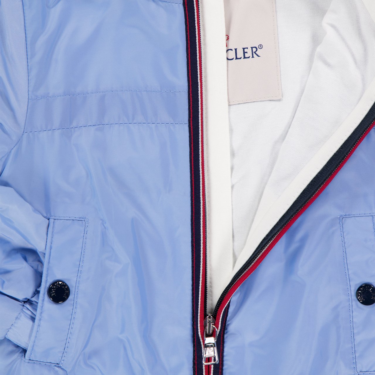 Moncler Moncler Anton Baby Jongens Zomerjas In Licht Blauw Blauw