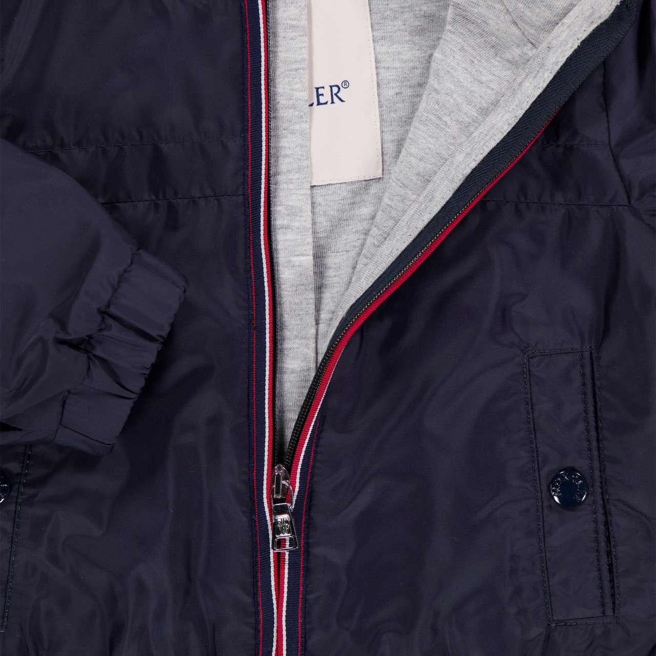 Moncler Moncler Anton Baby Jongens Zomerjas In Navy Blauw