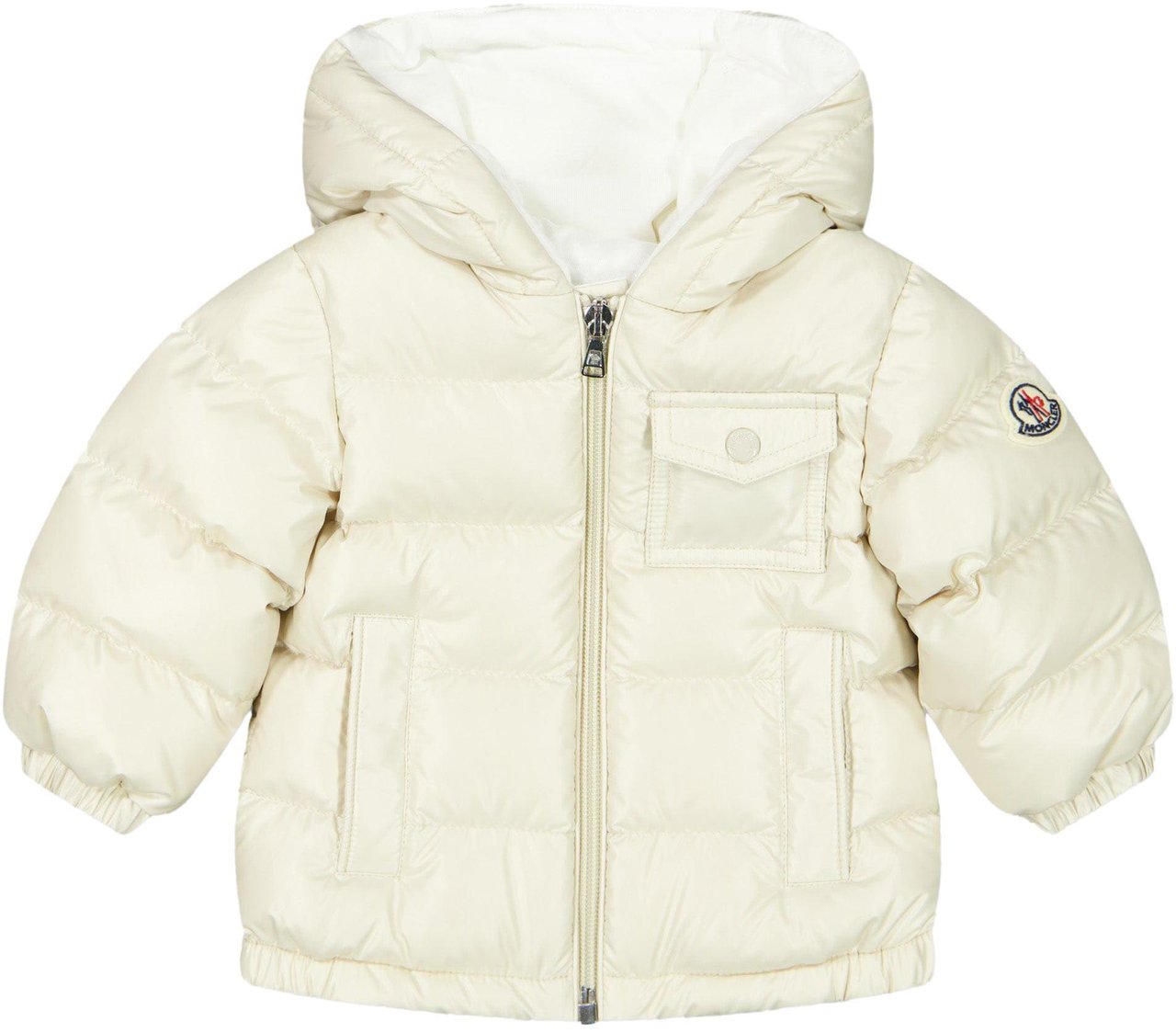 Moncler Moncler Mesles Baby Jongens Winterjas In Licht Beige Beige