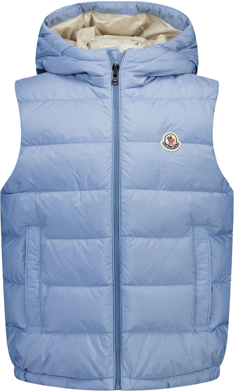 Moncler Moncler Fudo Kinder Jongens Bodywarmer In Licht Blauw Blauw