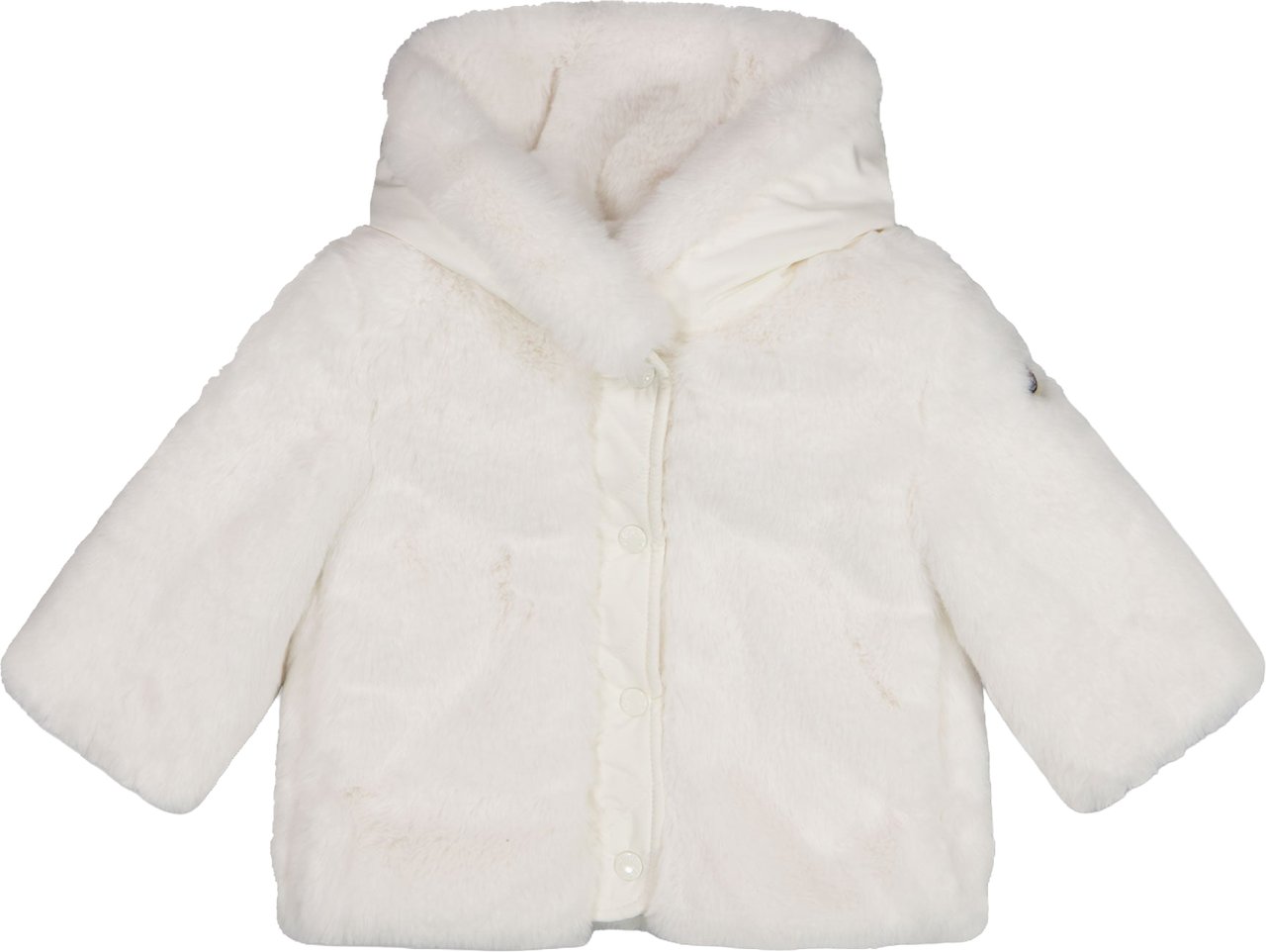 Moncler Viona Baby Meisjes Winterjas In Off White Wit