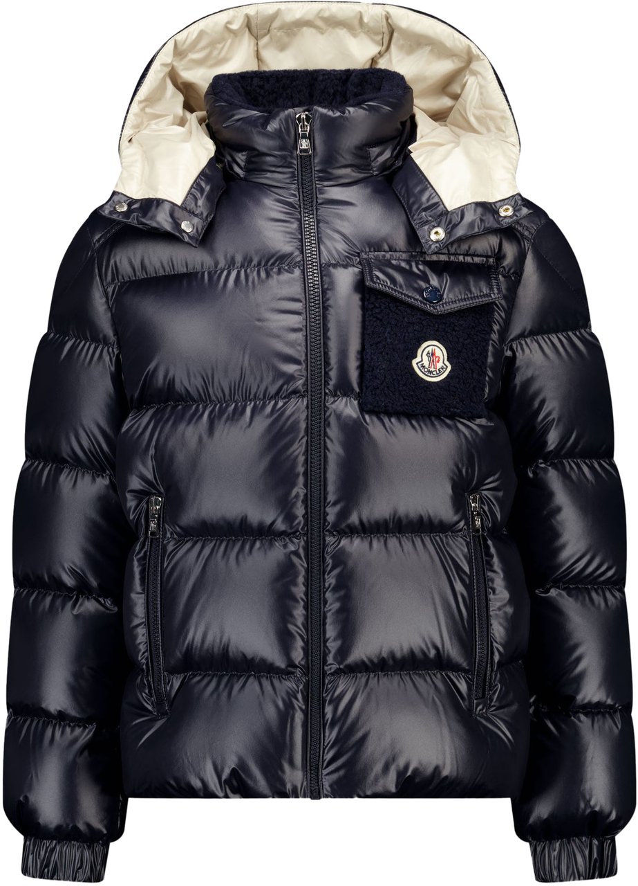 Moncler Moncler Yule Kinder Jongens Winterjas In Navy Blauw