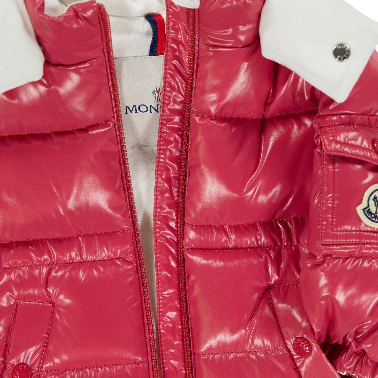 Moncler Moncler Maire Baby Meisjes Winterjas In Fuchsia Roze