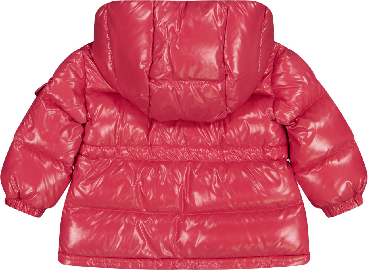 Moncler Moncler Maire Baby Meisjes Winterjas In Fuchsia Roze