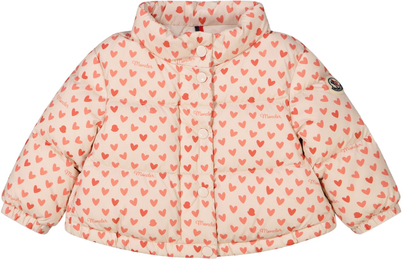 Moncler Moncler Bashira Baby Meisjes Winterjas In Off White Wit