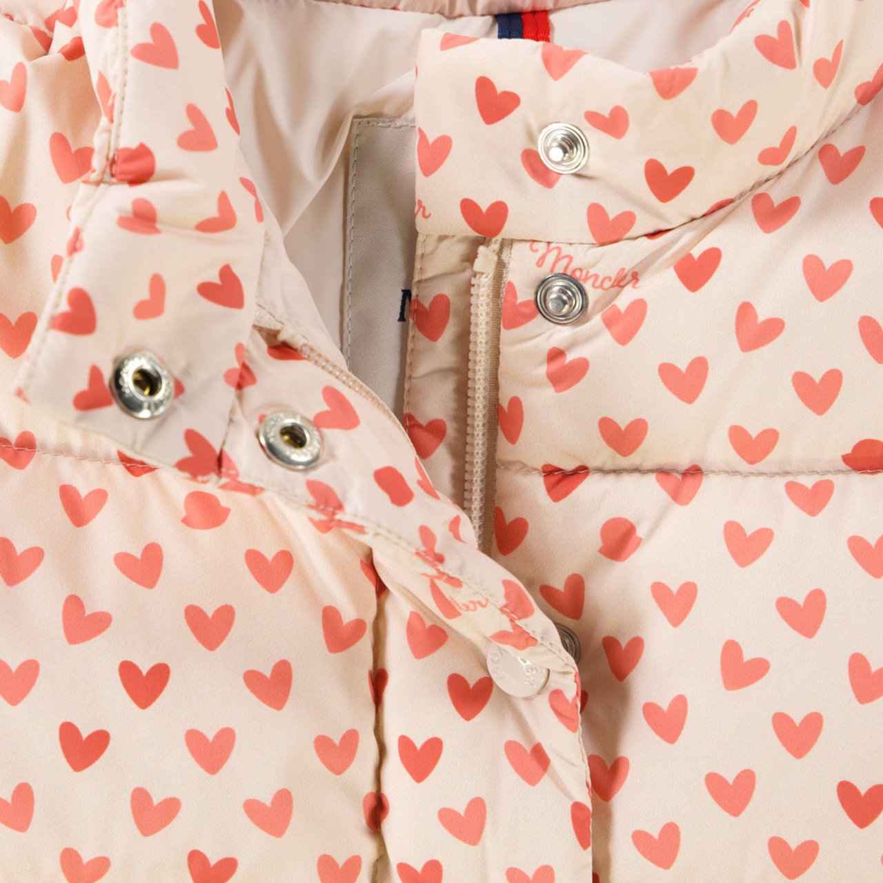 Moncler Moncler Bashira Baby Meisjes Winterjas In Off White Wit