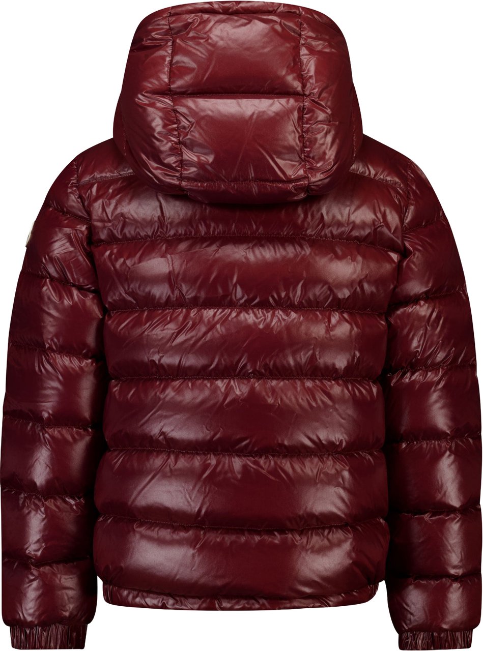 Moncler New Aubert Kinder Jongens Winterjas In Bordeaux Rood