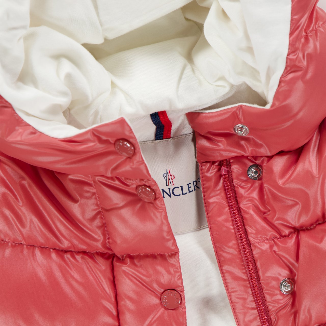 Moncler Moncler Tazui Baby Meisjes Winterjas In Donker Roze Roze