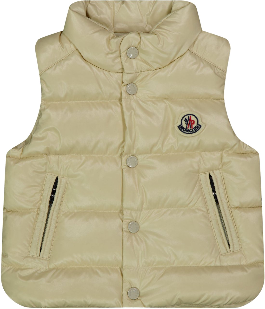 Moncler Moncler Bernard Baby Jongens Bodywarmer In Licht Beige Beige