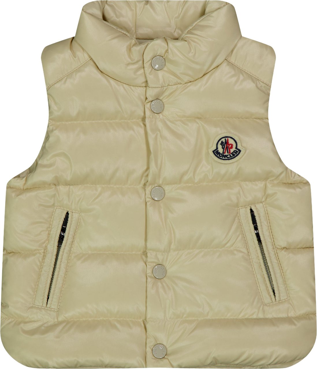 Moncler Bernard Baby Jongens Bodywarmer In Licht Beige Beige