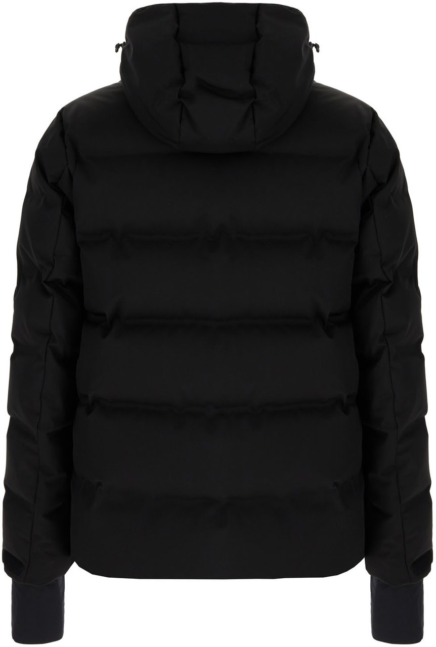 Moncler Moncler Black stretch nylon Montgetech down jacket Zwart