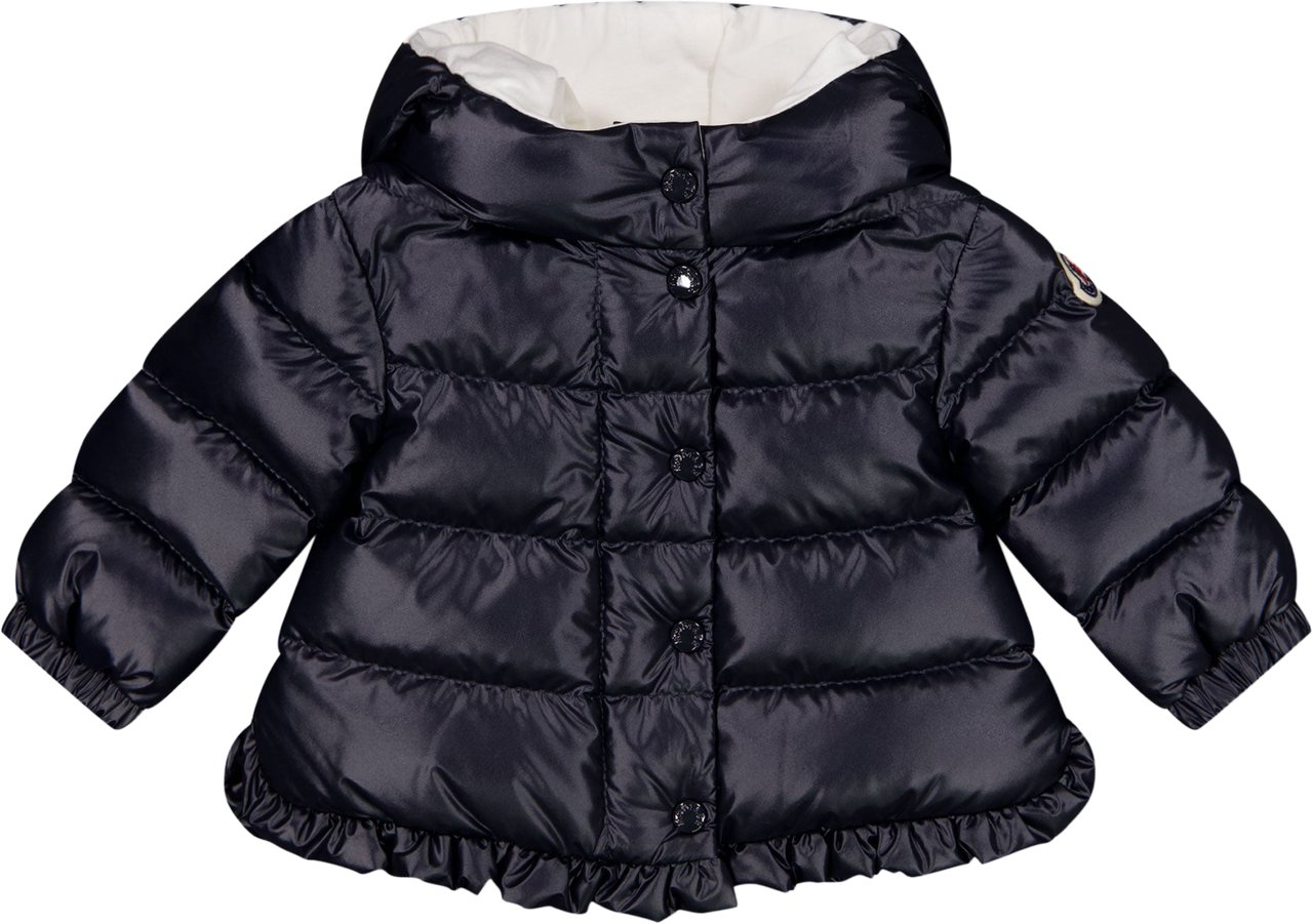 Moncler Tazui Baby Meisjes Winterjas In Navy Blauw