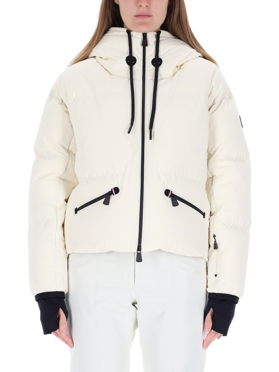 Moncler Black Polyamide-Blend Allesaz Ski Down Jacket Wit