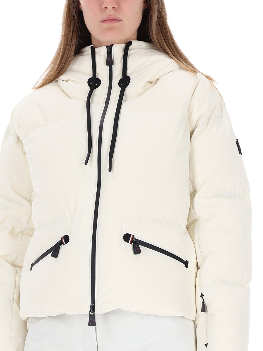 Moncler Black Polyamide-Blend Allesaz Ski Down Jacket Wit