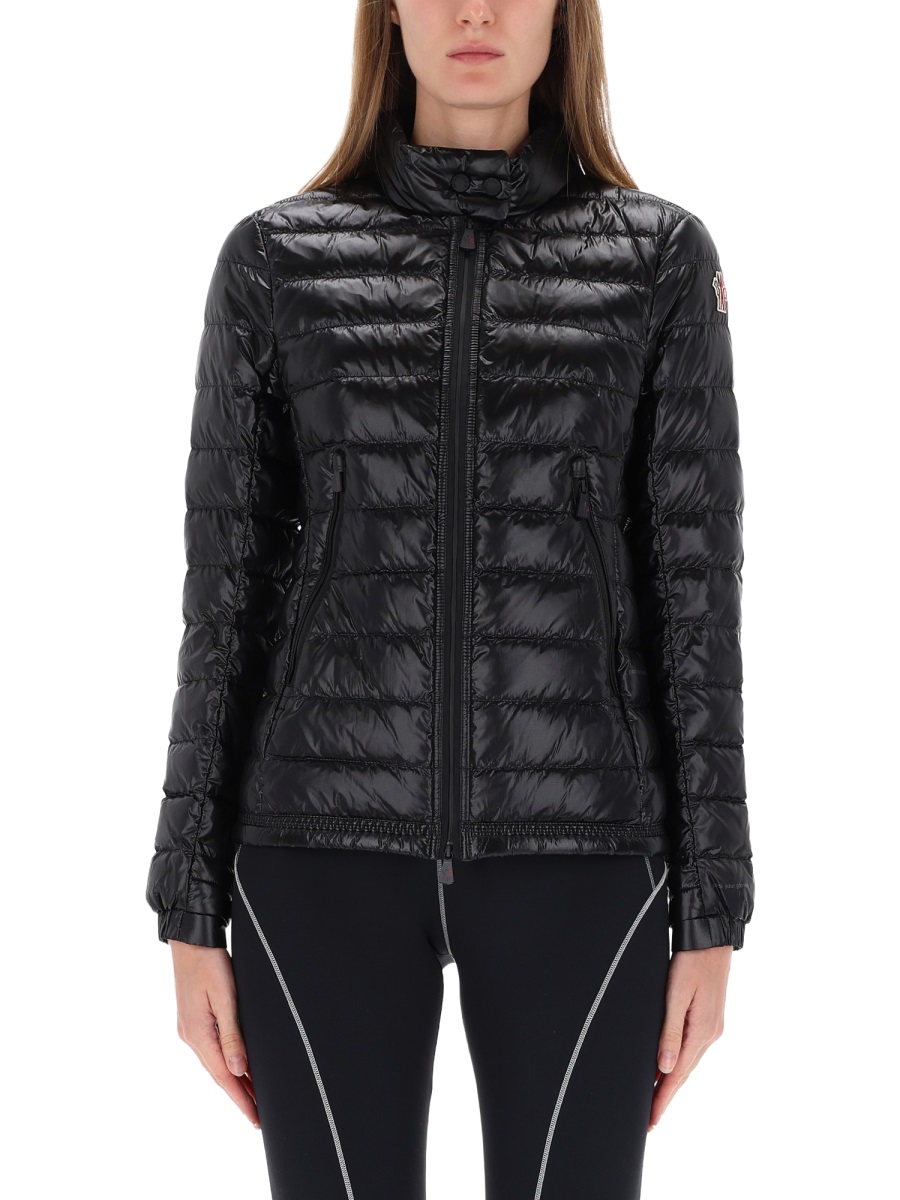 Moncler Black Nylon Walibi Quilted Down Jacket Zwart