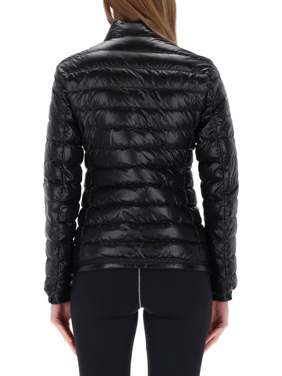 Moncler Black Nylon Walibi Quilted Down Jacket Zwart
