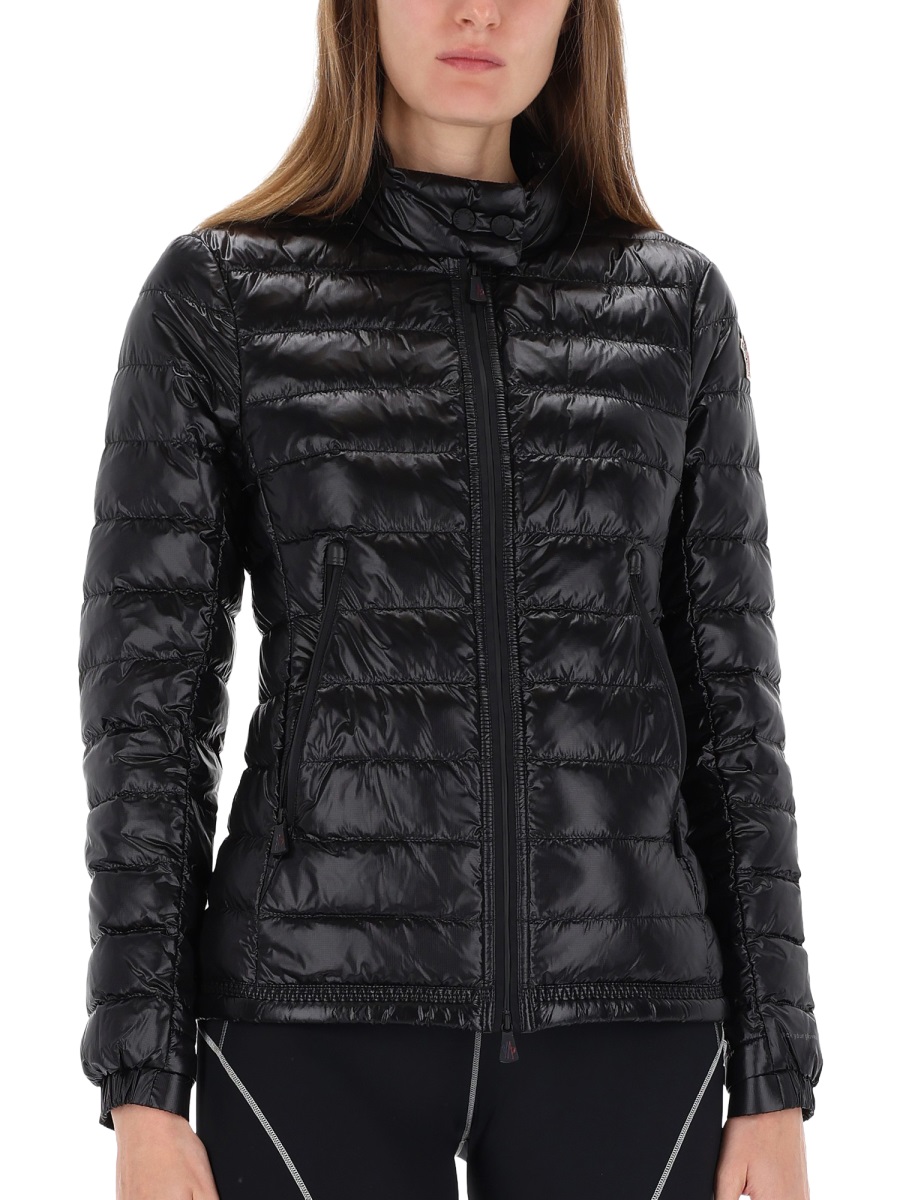 Moncler Black Nylon Walibi Quilted Down Jacket Zwart