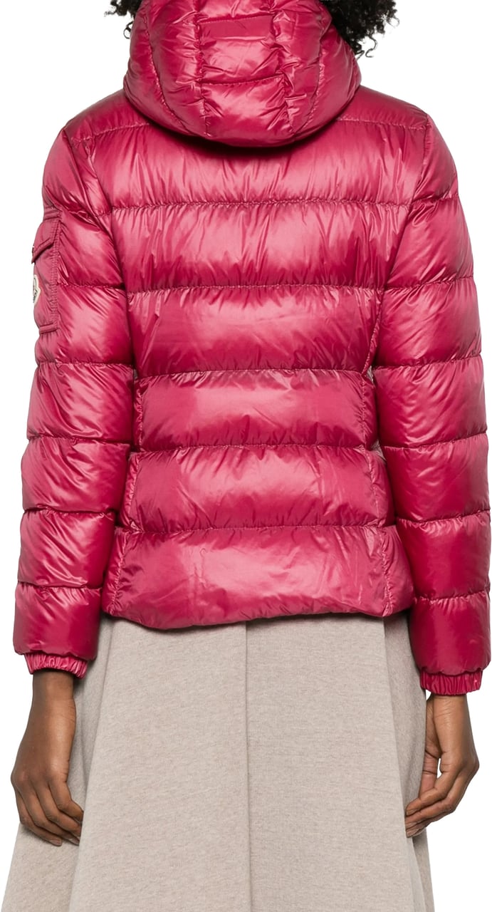Moncler Red Glesse Quilted Cropped Jacket Roze