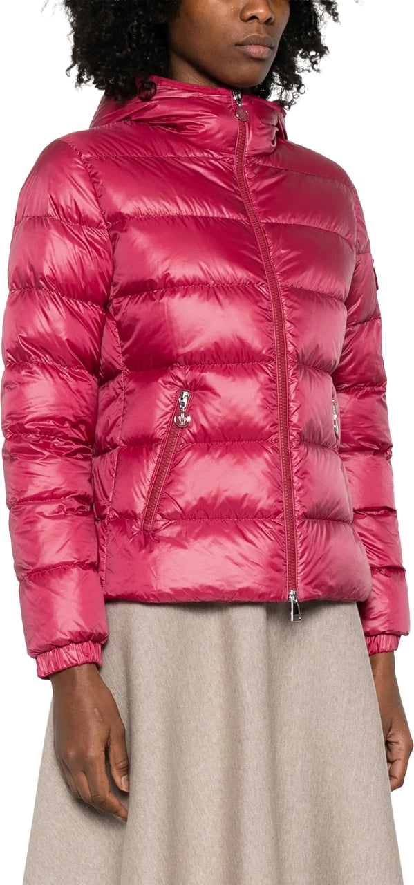Moncler Red Glesse Quilted Cropped Jacket Roze
