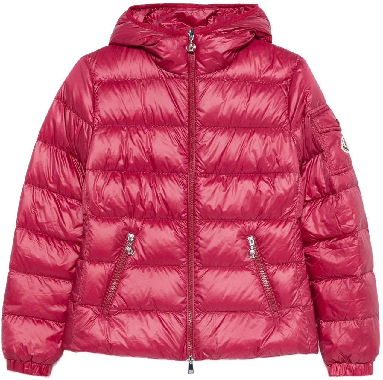 Moncler Red Glesse Quilted Cropped Jacket Roze