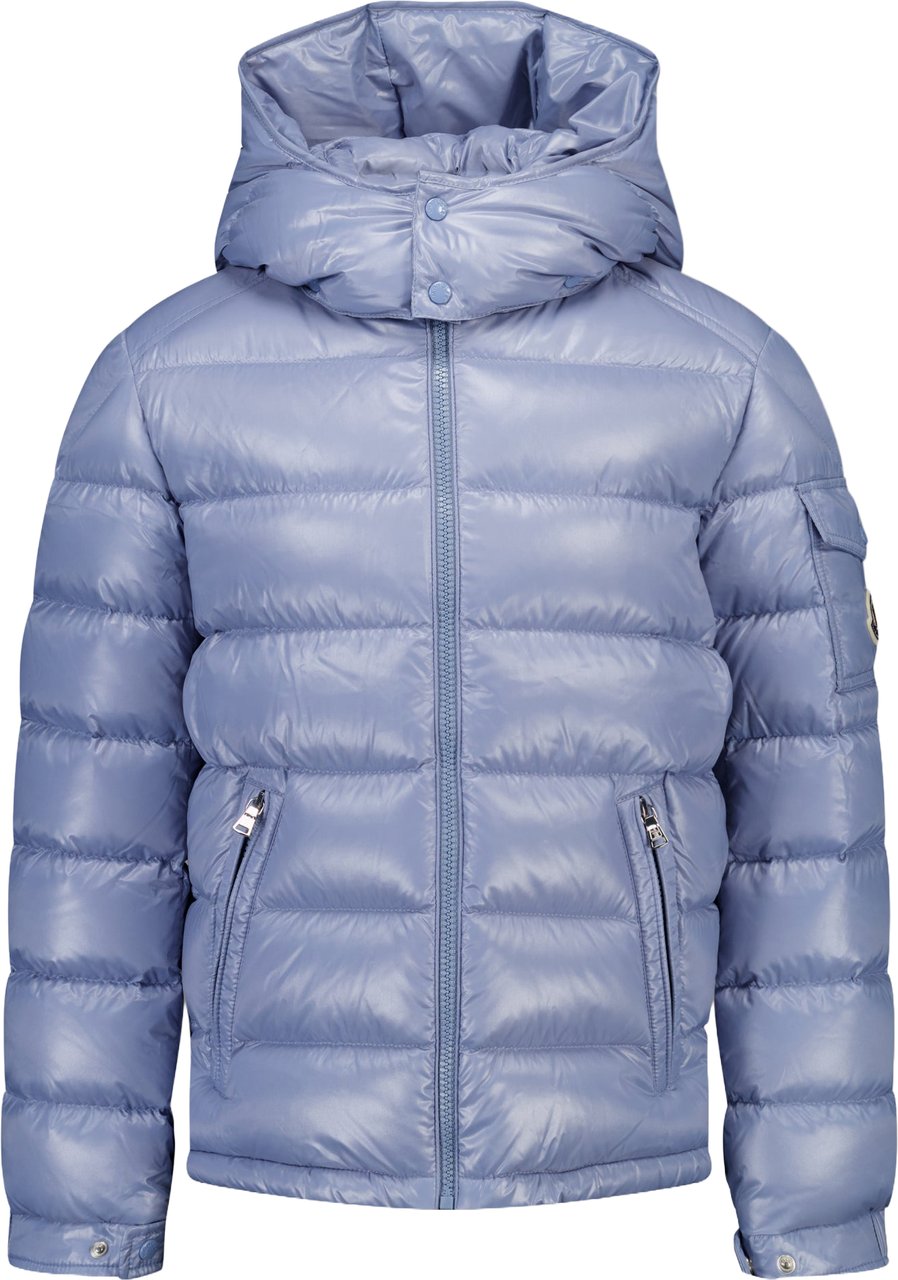Moncler New Maya Kinder Jongens Winterjas In Licht Blauw Blauw