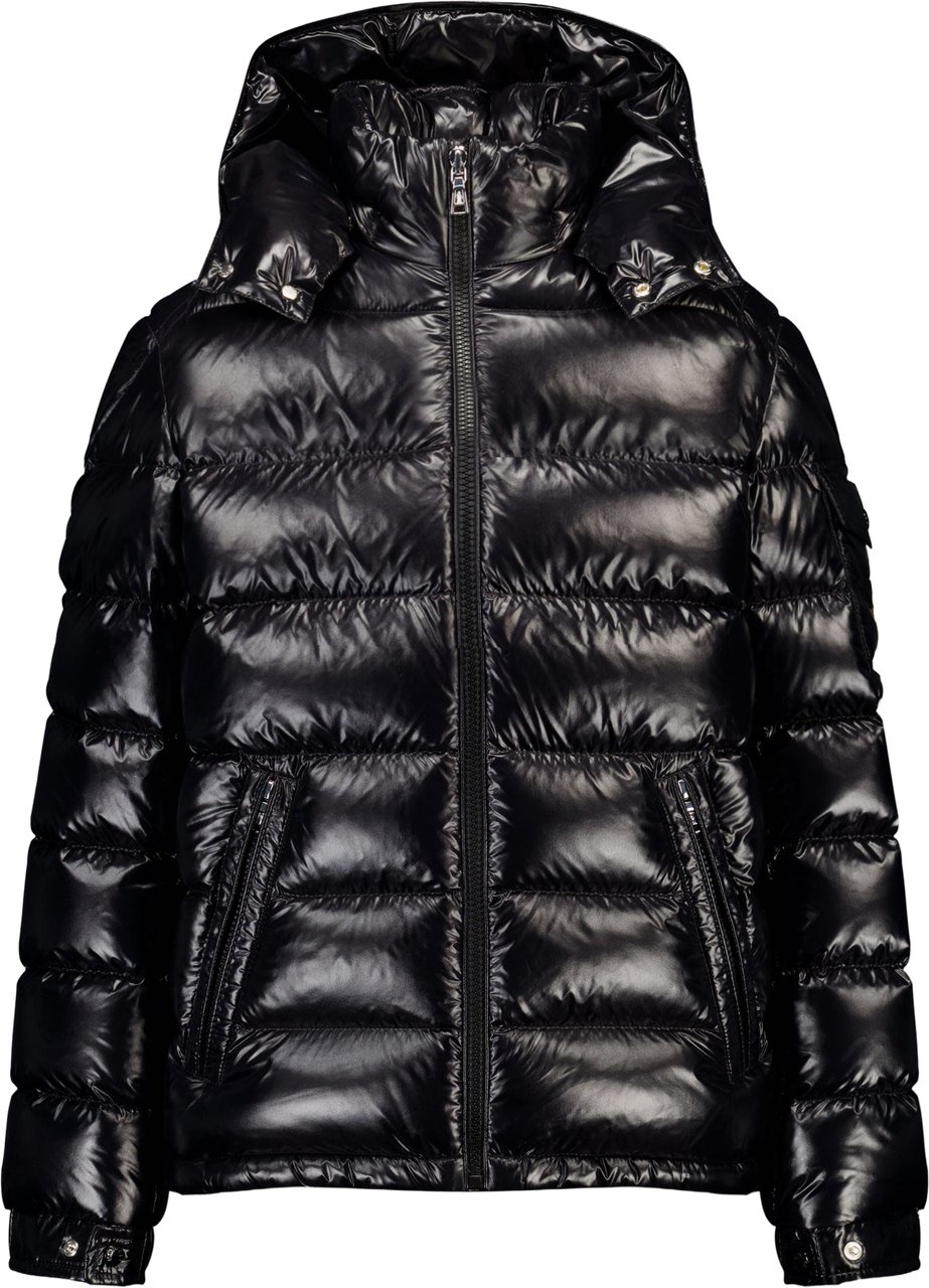 Moncler New Maya Kinder Jongens Winterjas In Zwart Zwart