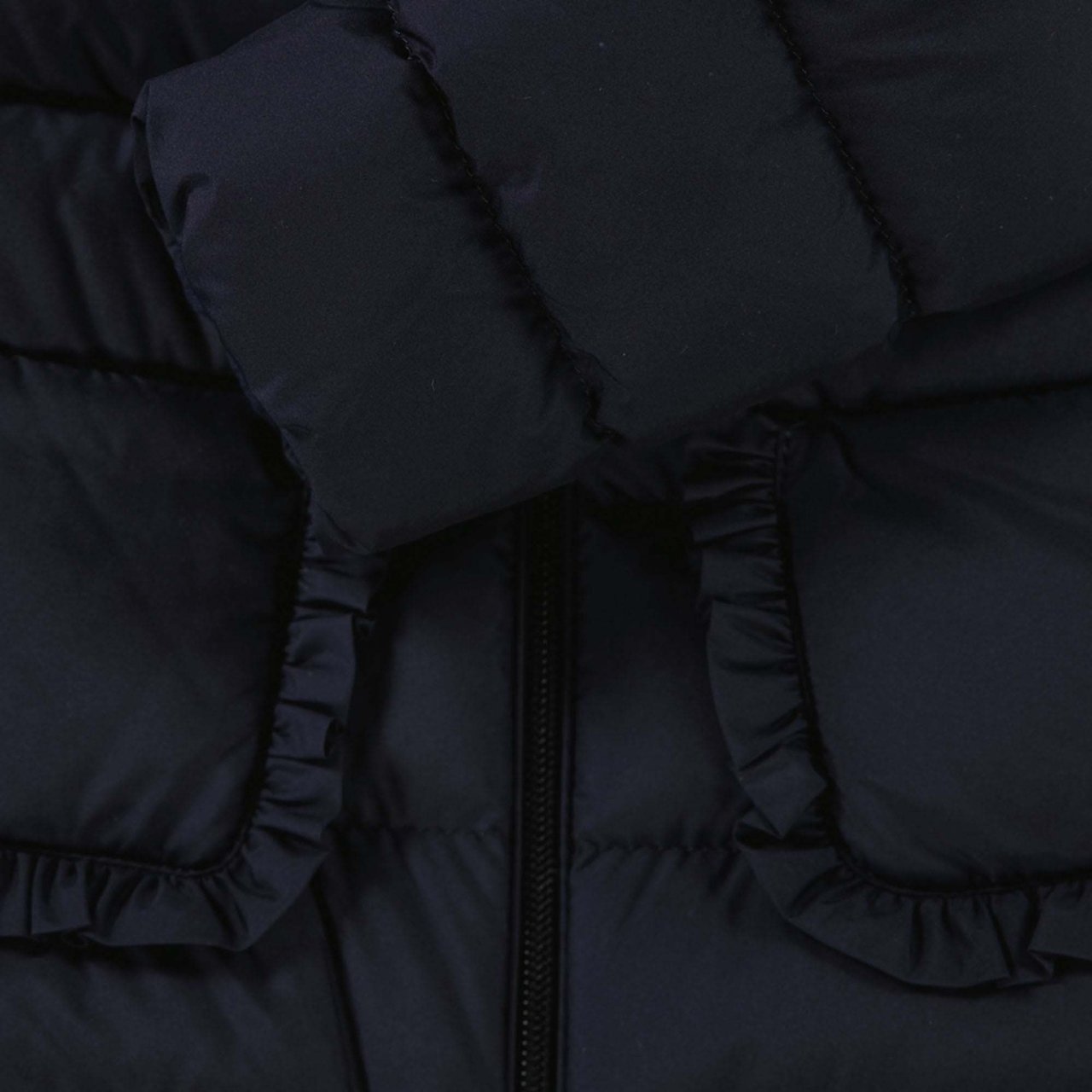 Moncler Moncler Molan Baby Meisjes Winterjas In Navy Blauw