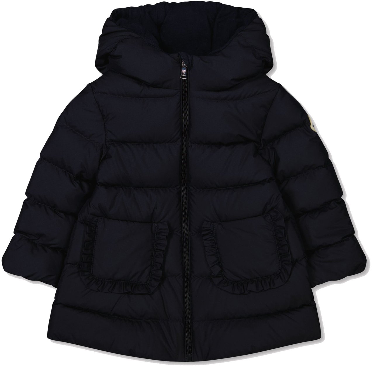 Moncler Moncler Molan Baby Meisjes Winterjas In Navy Blauw