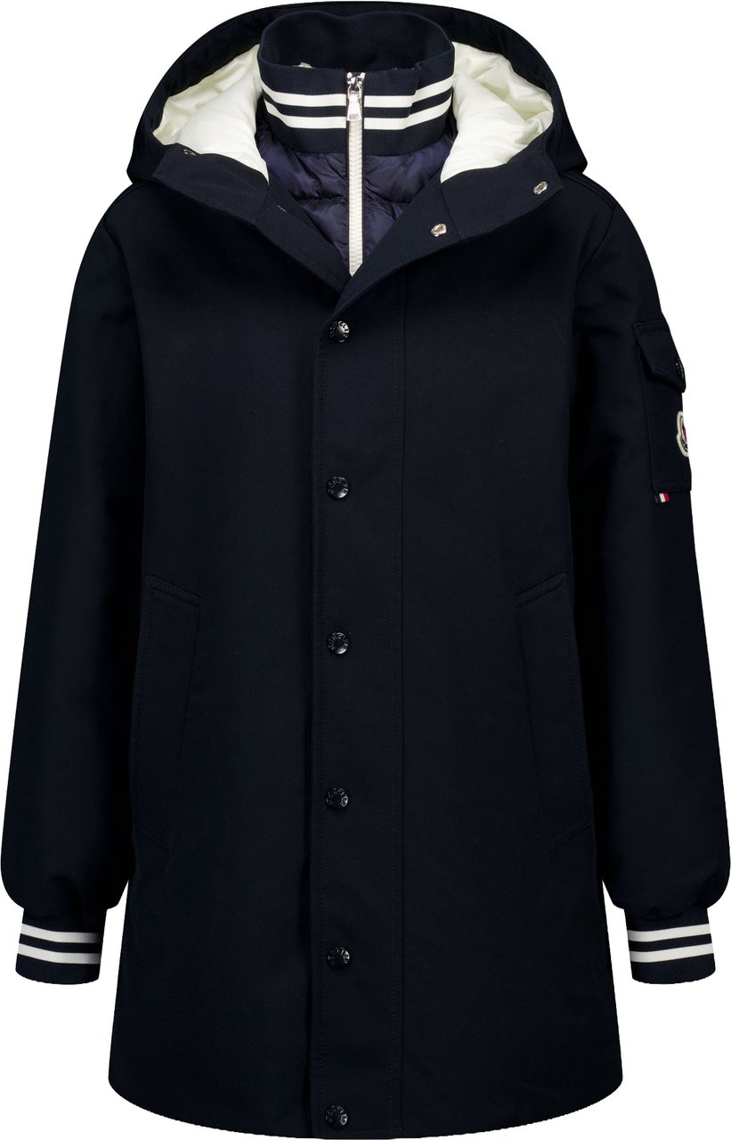 Moncler Ever Kinder Jongens Winterjas In Navy Blauw