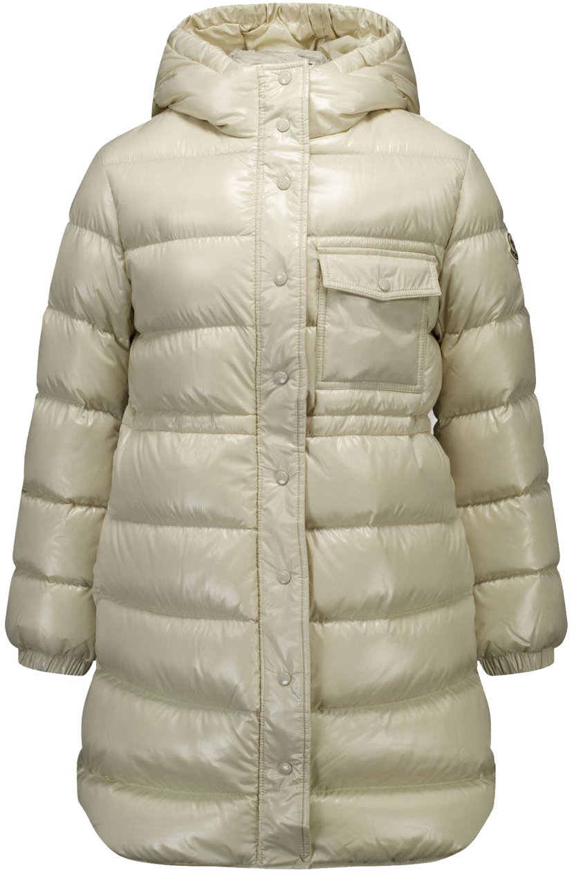 Moncler Moncler Dacca Kinder Winterjas In Creme Taupe