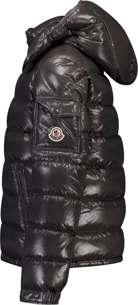 Moncler Moncler Maya Kinder Jongens Winterjas In Antraciet Zwart