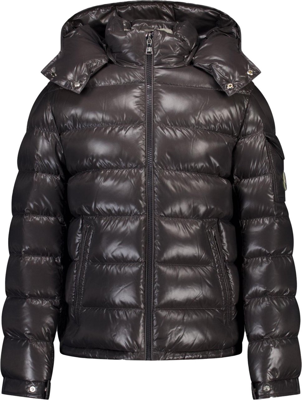 Moncler Moncler Maya Kinder Jongens Winterjas In Antraciet Zwart