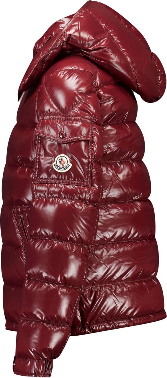 Moncler Moncler Maya Kinder Jongens Winterjas In Bordeaux Rood