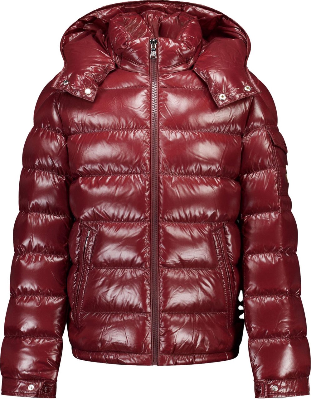 Moncler Moncler Maya Kinder Jongens Winterjas In Bordeaux Rood