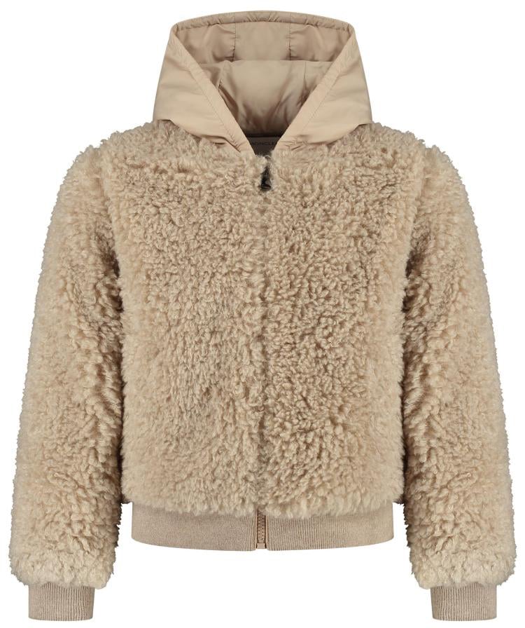 Moncler Zip Up Cardigan Beige