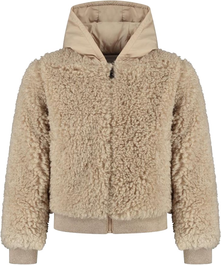 Moncler Zip Up Cardigan Beige
