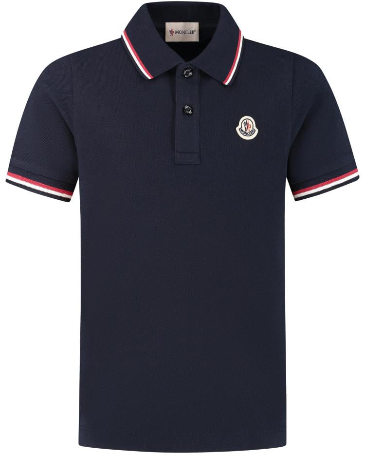 Moncler Ss Polo Blauw