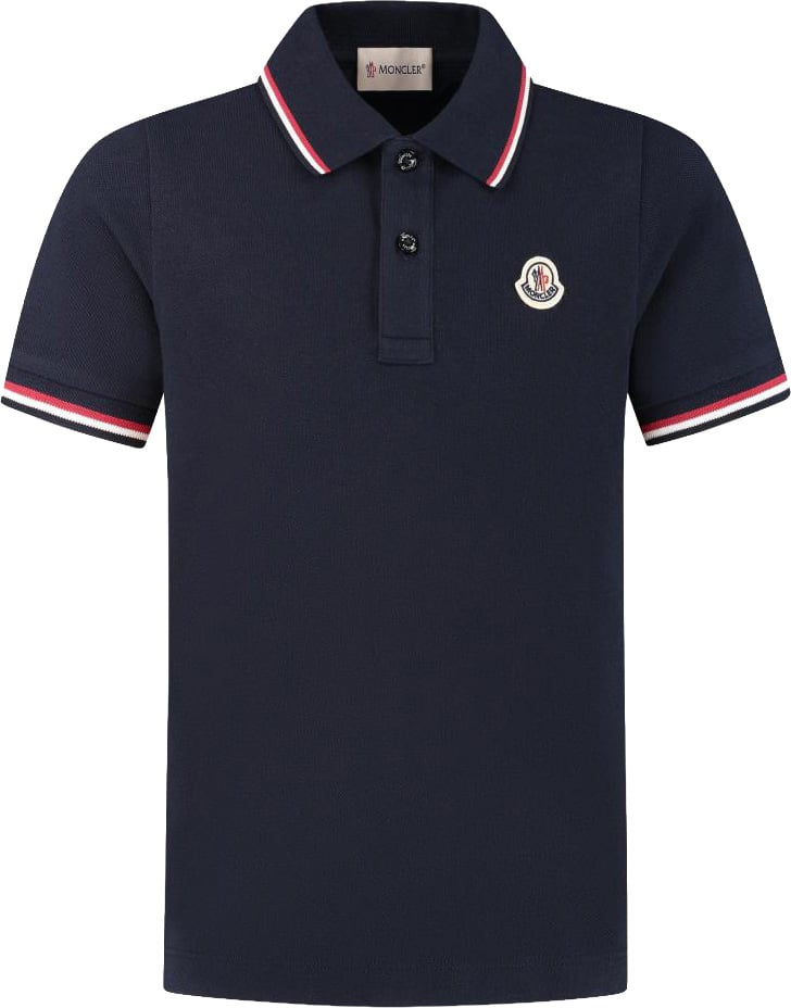 Moncler Ss Polo Blauw