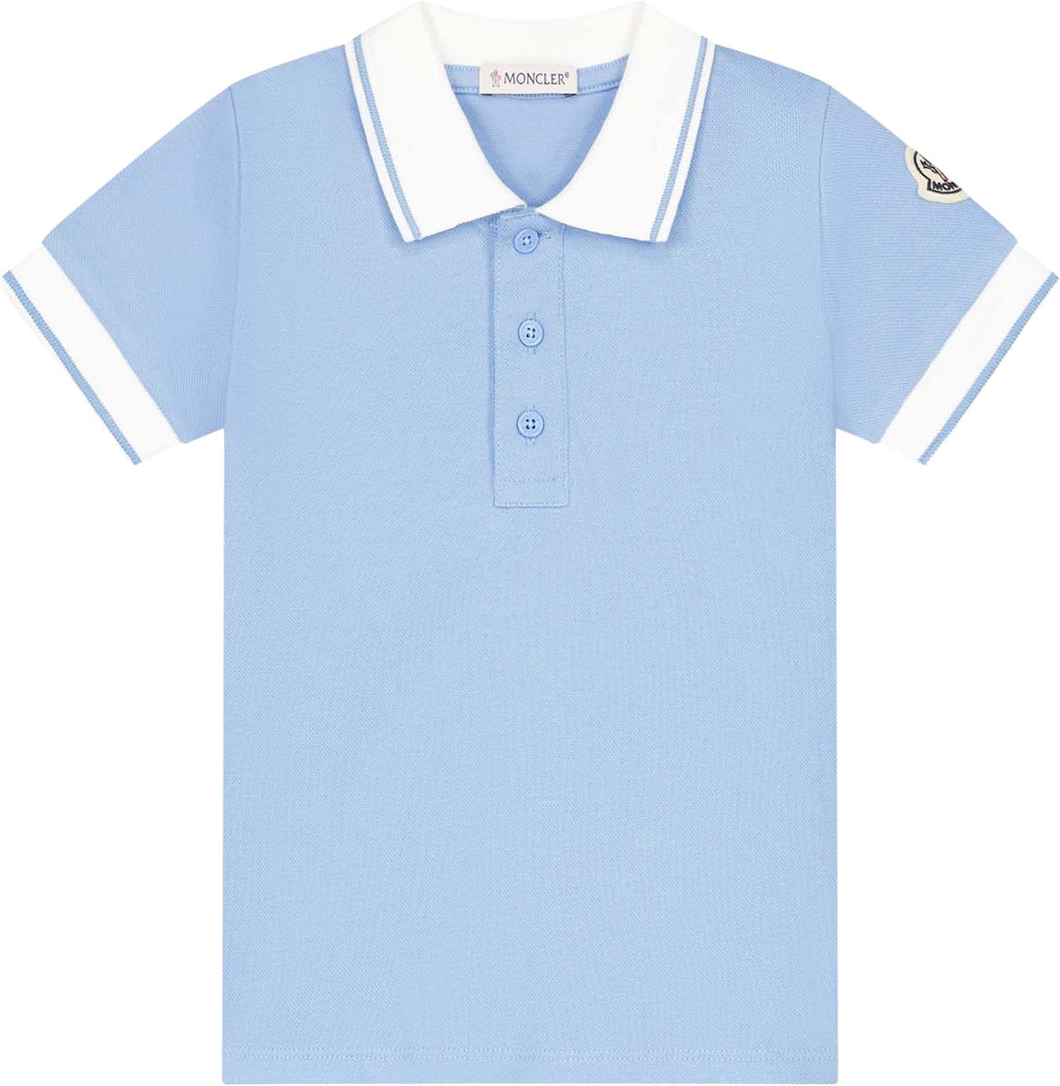Moncler Ss Polo Blauw