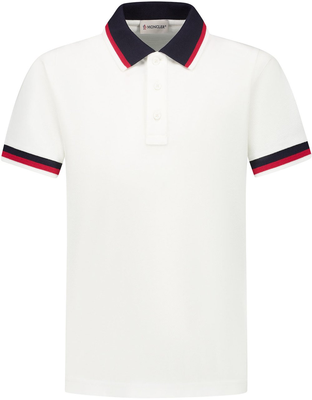 Moncler Ss Polo Wit