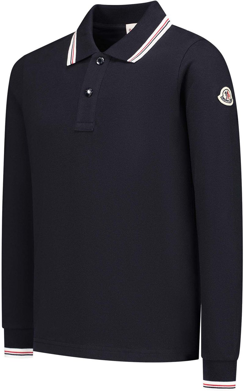 Moncler Ls Polo Blauw
