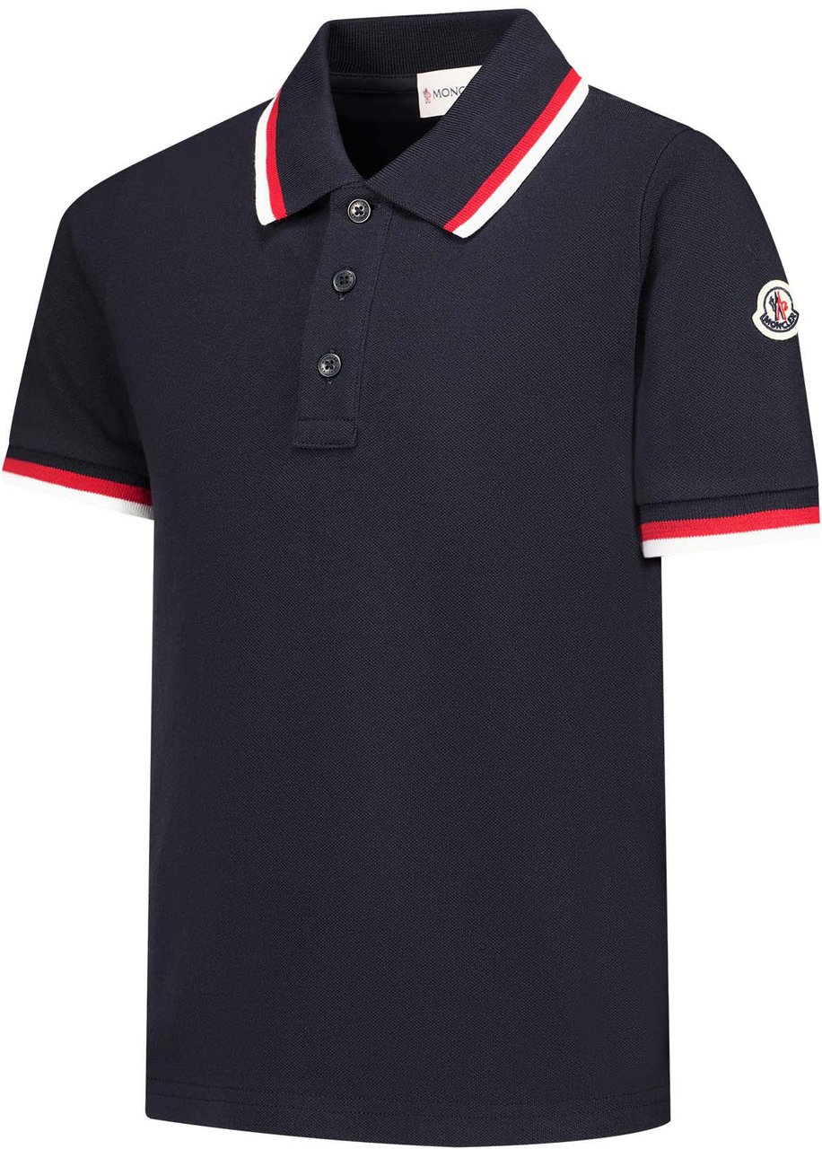 Moncler Ss Polo Blauw