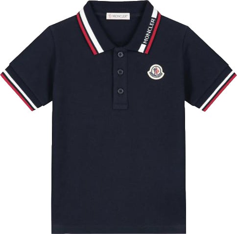 Moncler Ss Polo Blauw
