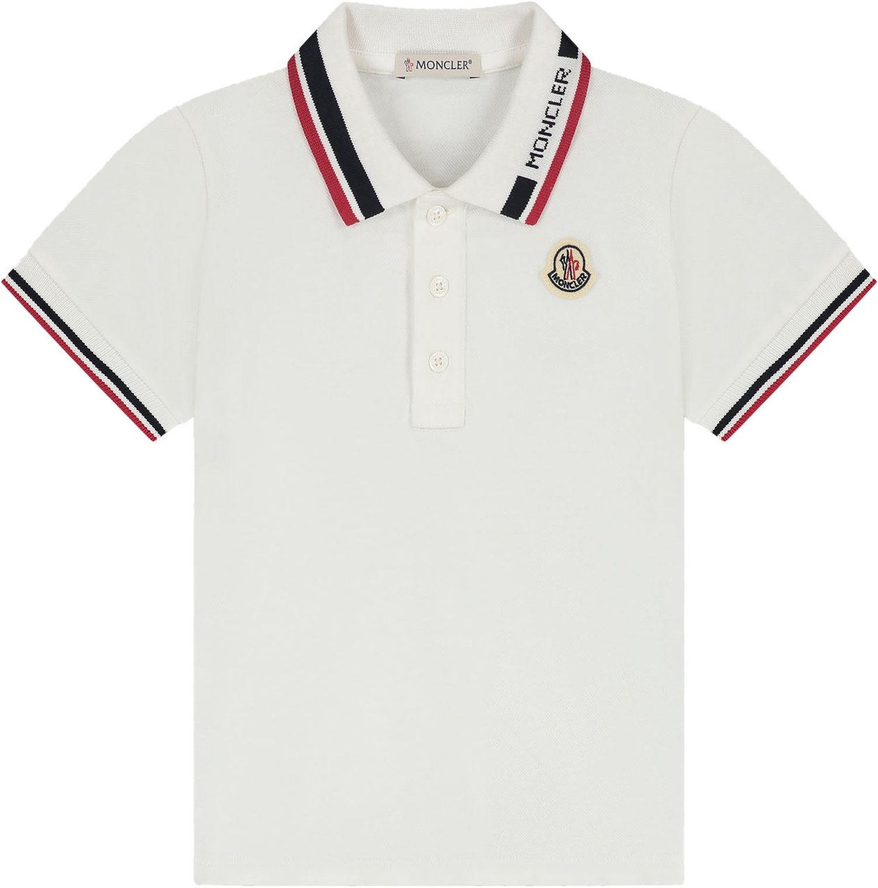 Moncler Ss Polo Wit