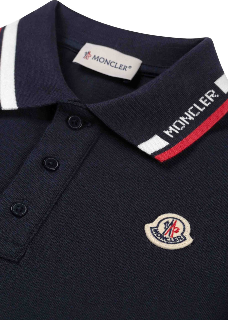 Moncler Ss Polo Blauw