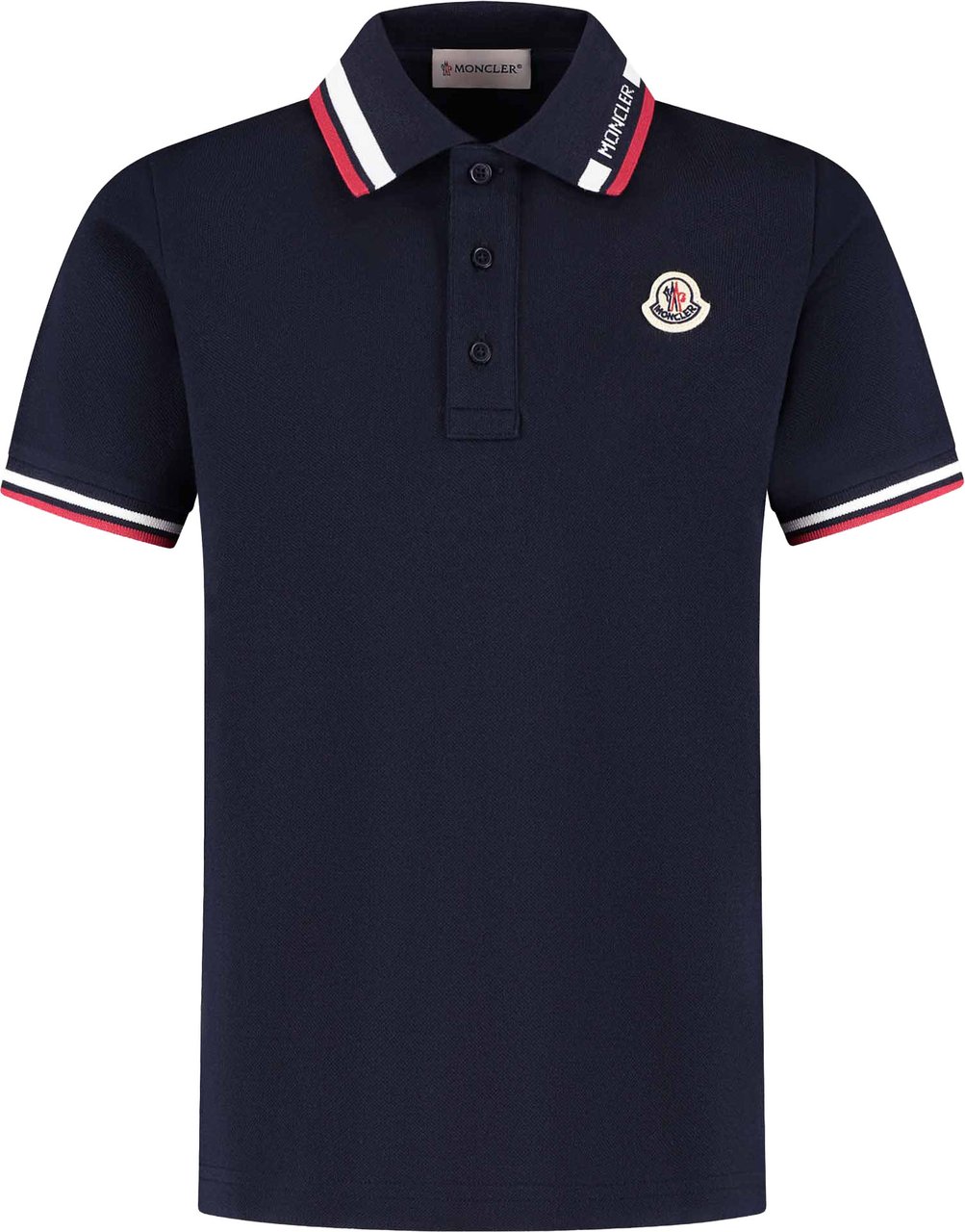 Moncler Ss Polo Blauw