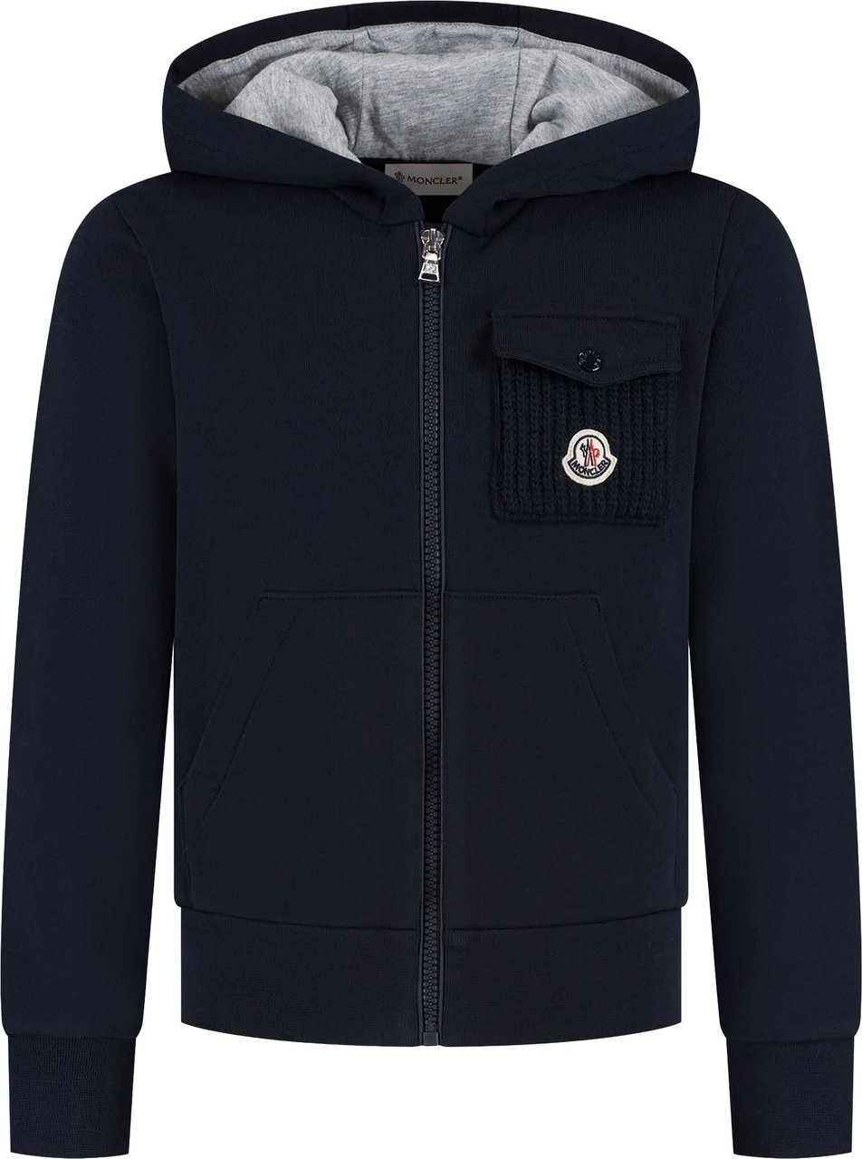Moncler Zip Up Cardigan Blauw