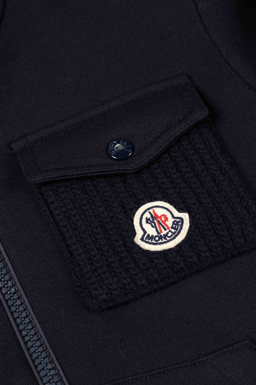 Moncler Zip Up Cardigan Blauw