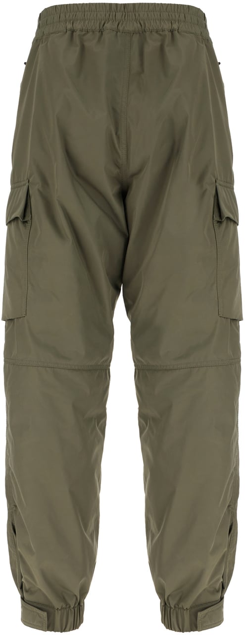 Moncler Moncler Grenoble Military green stretch polyester cargo pants Groen