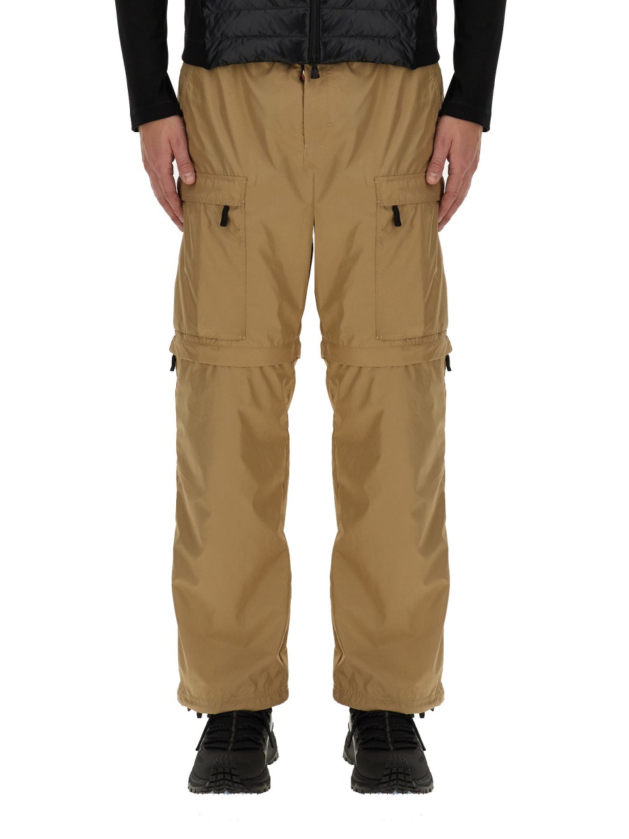 Moncler Convertible Brown Cargo Pants With Versatile Pocket Design Bruin